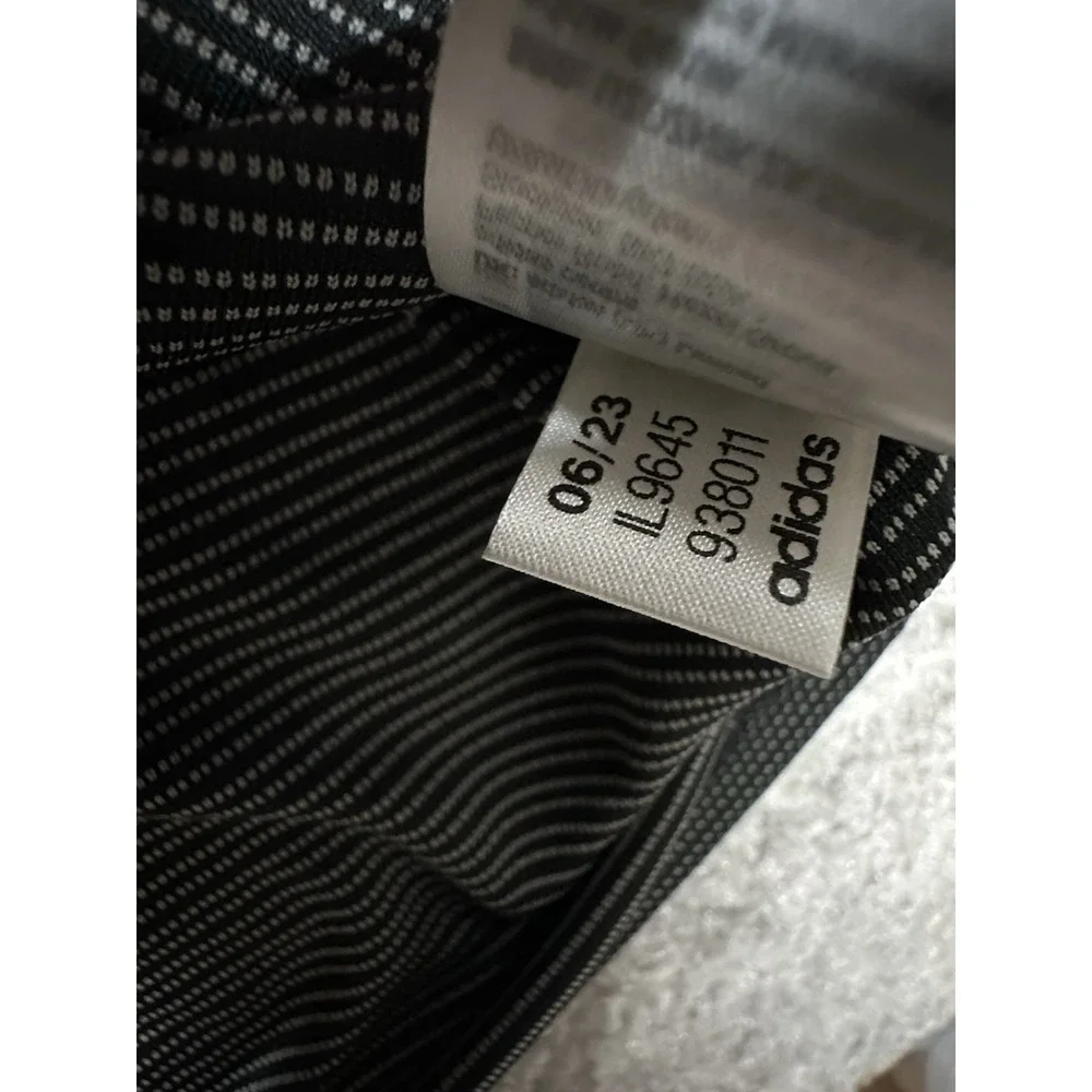 ADIDAS GOLF Men's COLORBLOCK Short Sleeve Polo‎ Black Dotted Large NWT